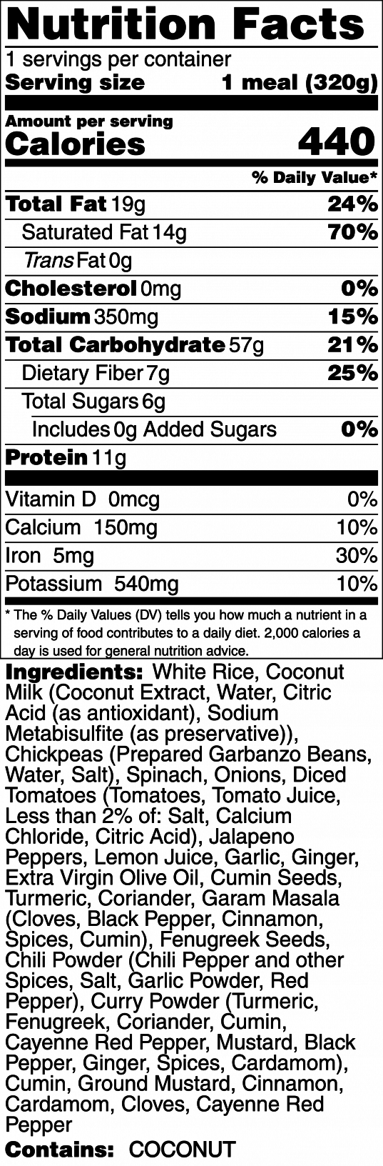 Chickpea & Spinach Curry