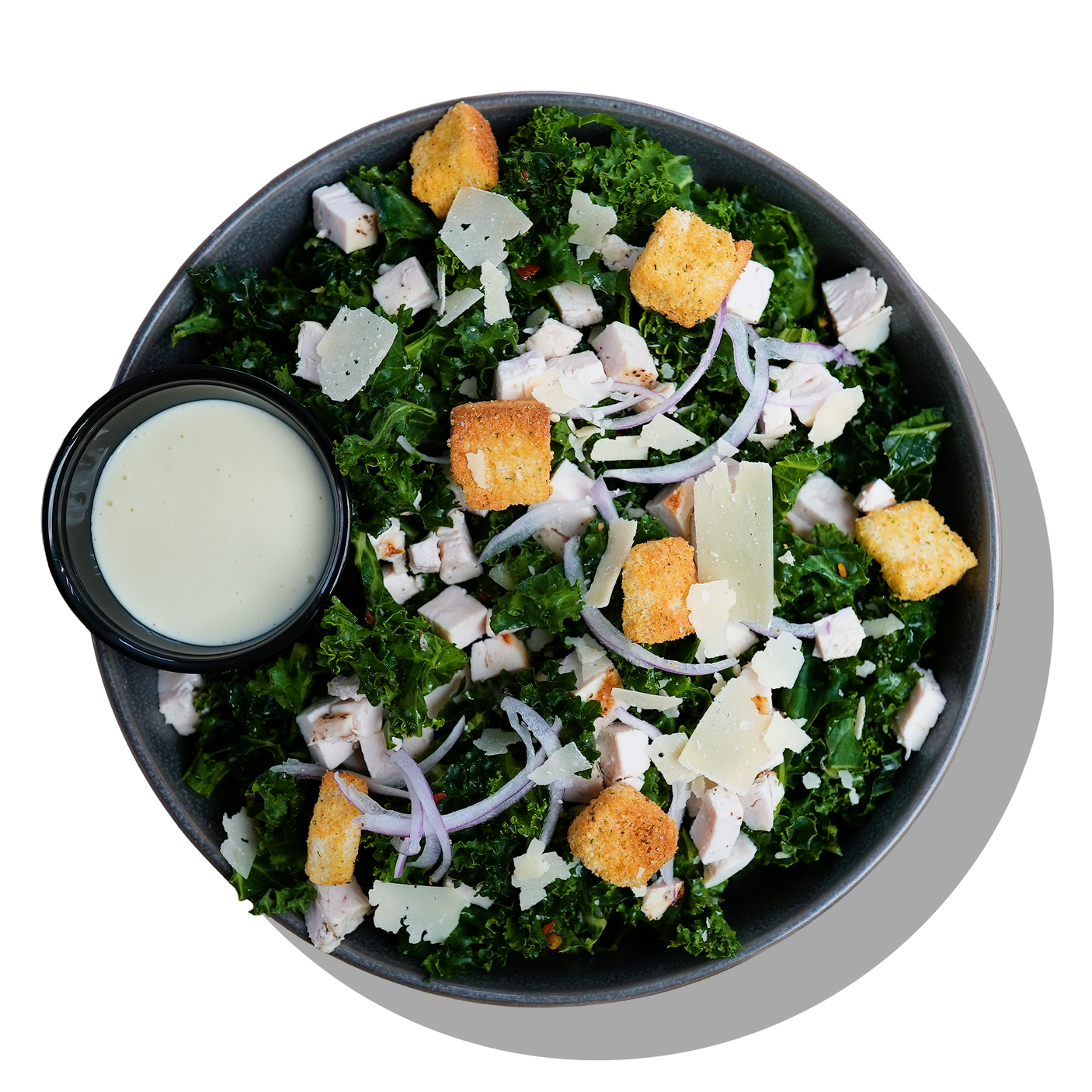 Kale Chicken Caesar Salad