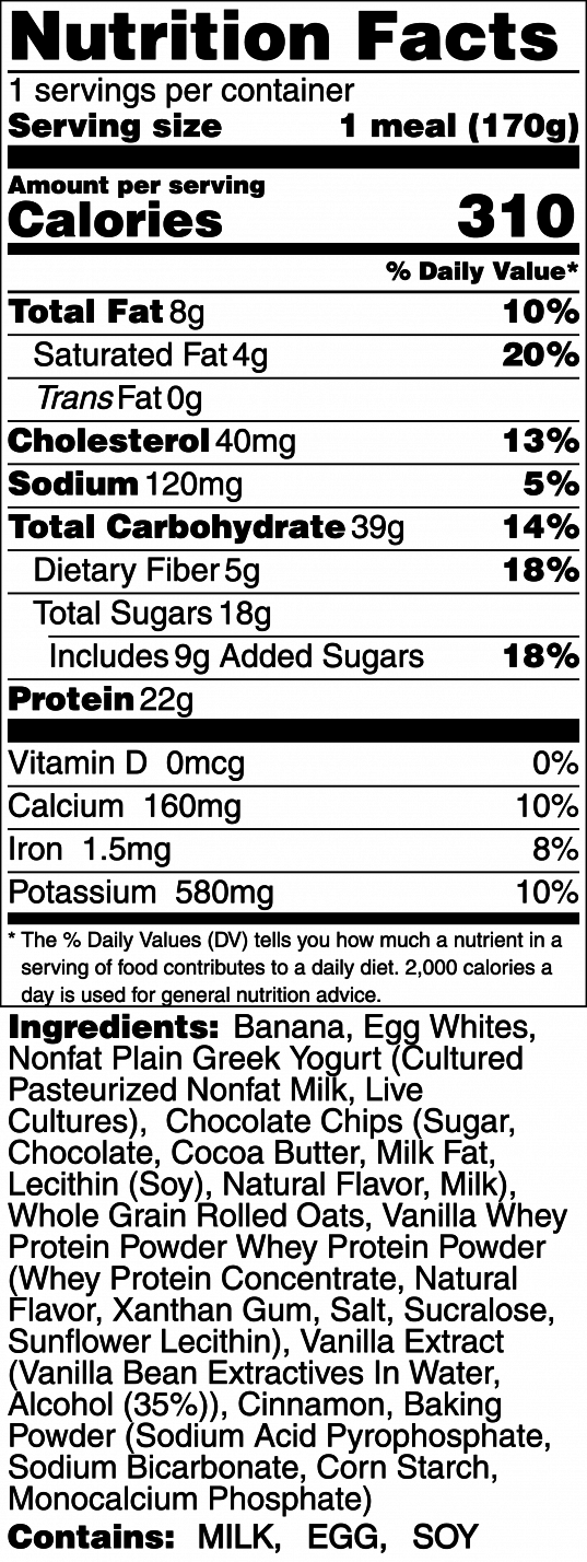 Chocolate Banana Protein Pancakes