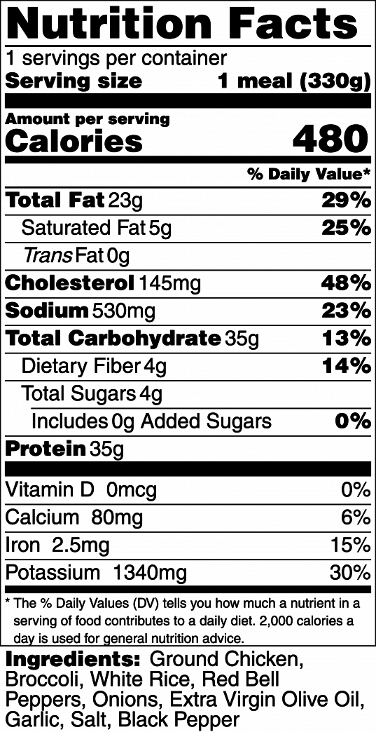 Lean Ground Chicken with Rice & Broccoli