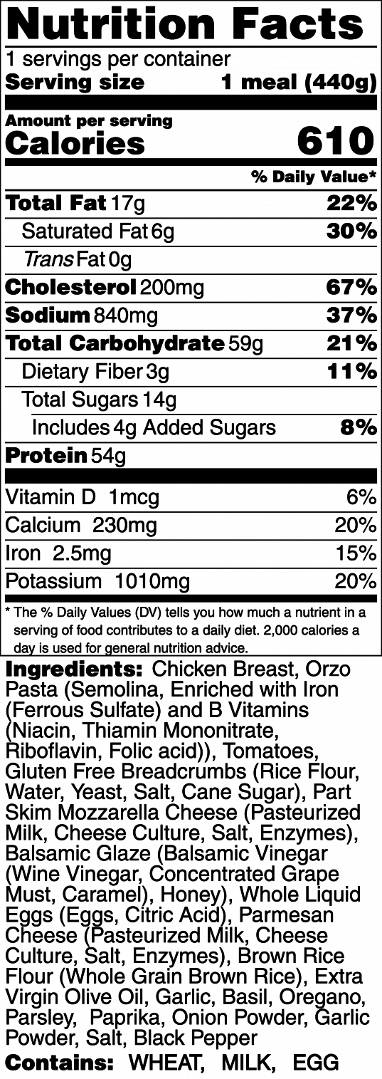 Chicken Cutlet & Bruschetta Orzo