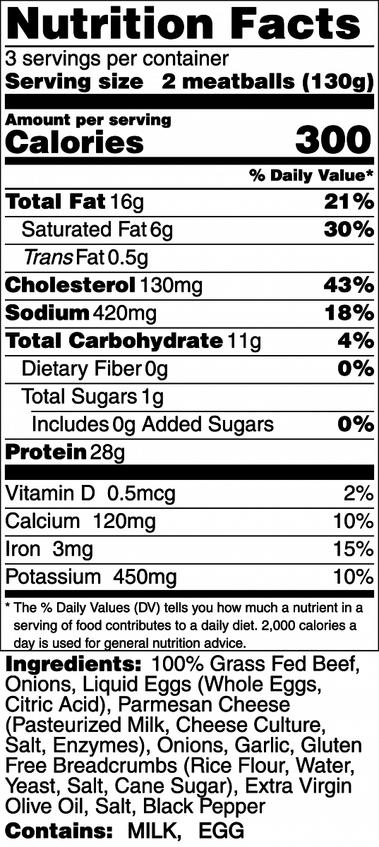 A La Carte - Beef Meatballs