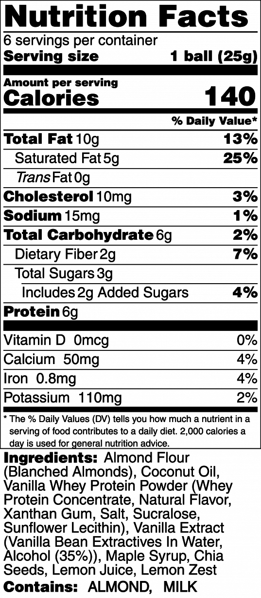 Lemon Chia Seed Protein Balls