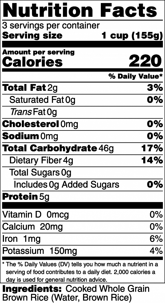 A La Carte - Brown Rice