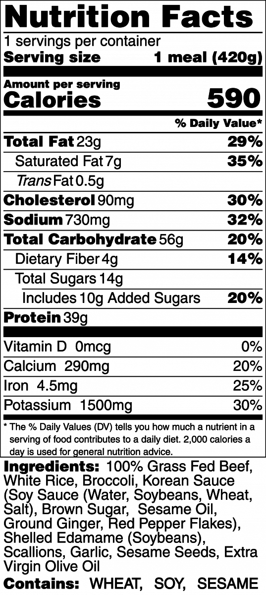 Korean Beef & Rice Bowl