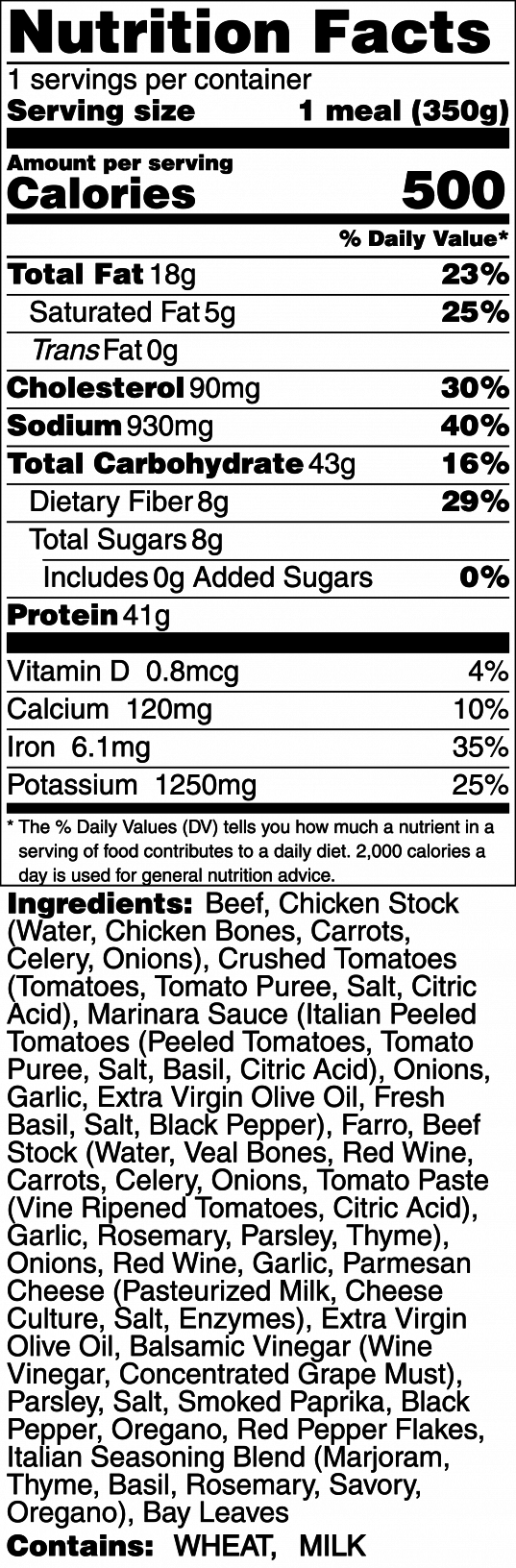 Braised Beef with Tomato Herb Farro