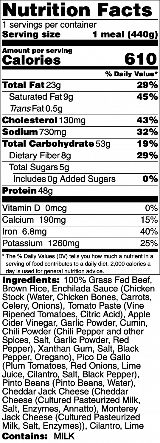 Beef Enchilada Bowl - BRO GIVES BACK
