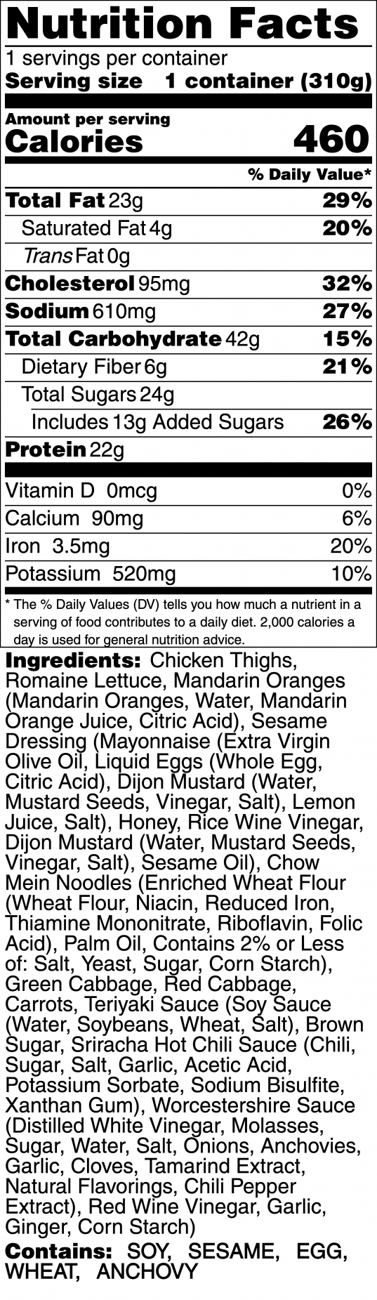Sesame Chicken Salad