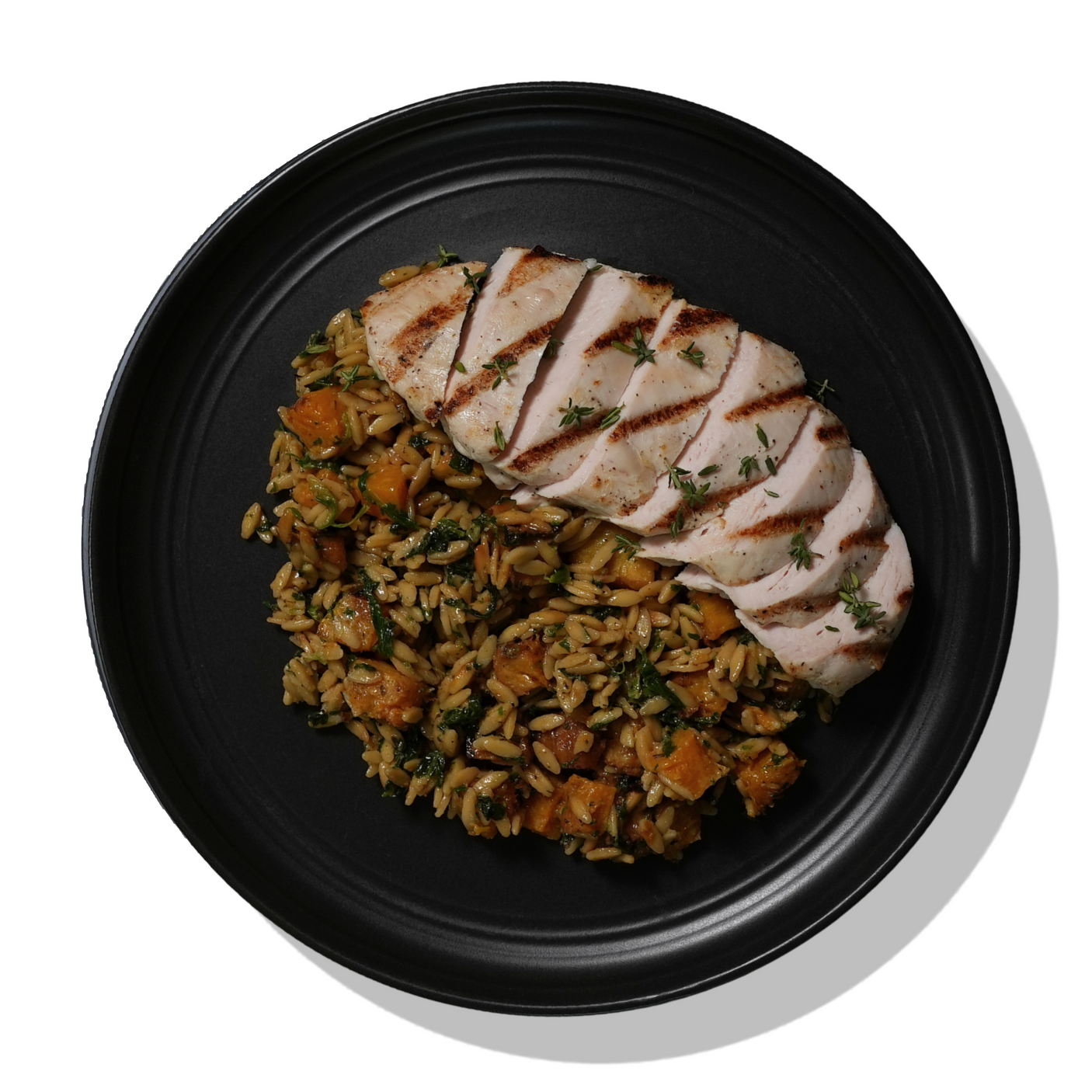 Grilled Chicken with Autumn Orzo