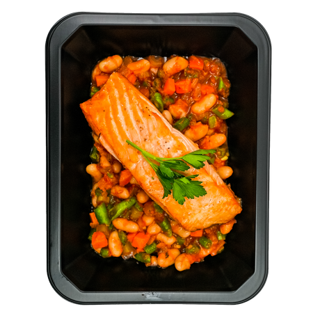 Roasted Salmon & Tuscan Beans