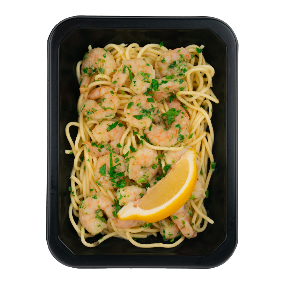 Shrimp Scampi w/ Spaghetti