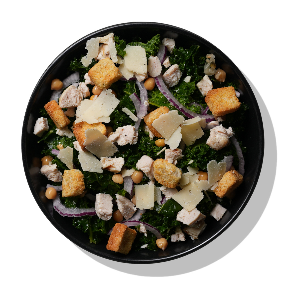 Kale Chicken Caesar Salad