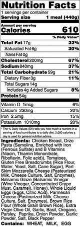 Chicken Cutlet & Bruschetta Orzo