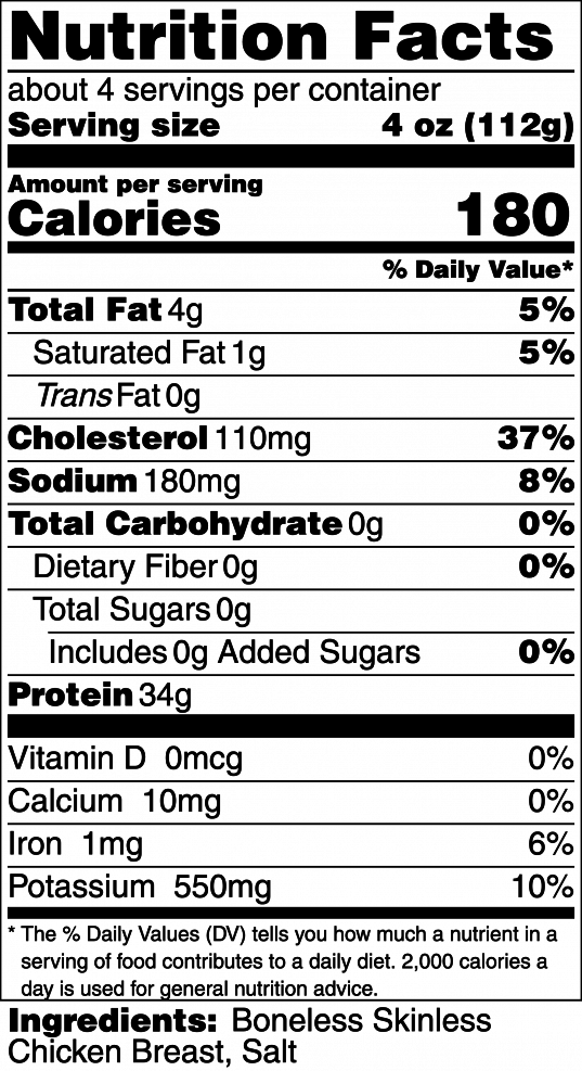 A La Carte - Chicken Breast (Plain)