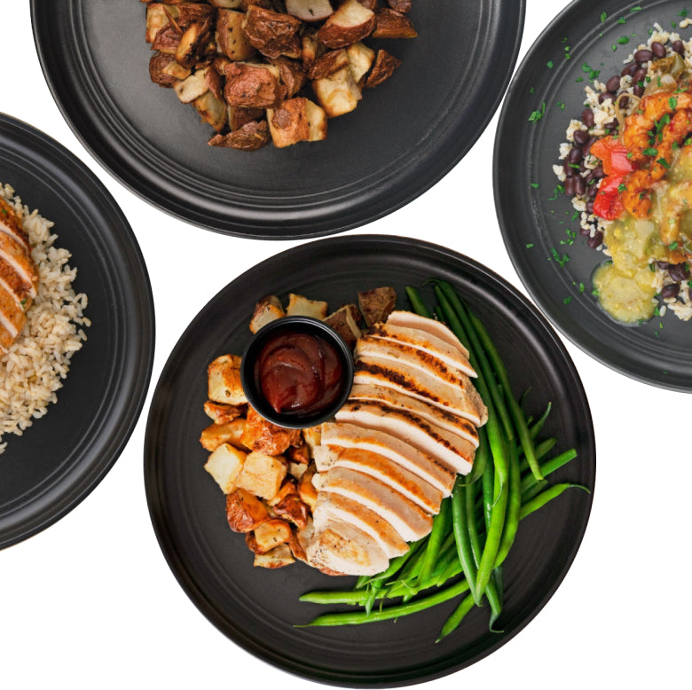 Healthy meal plates