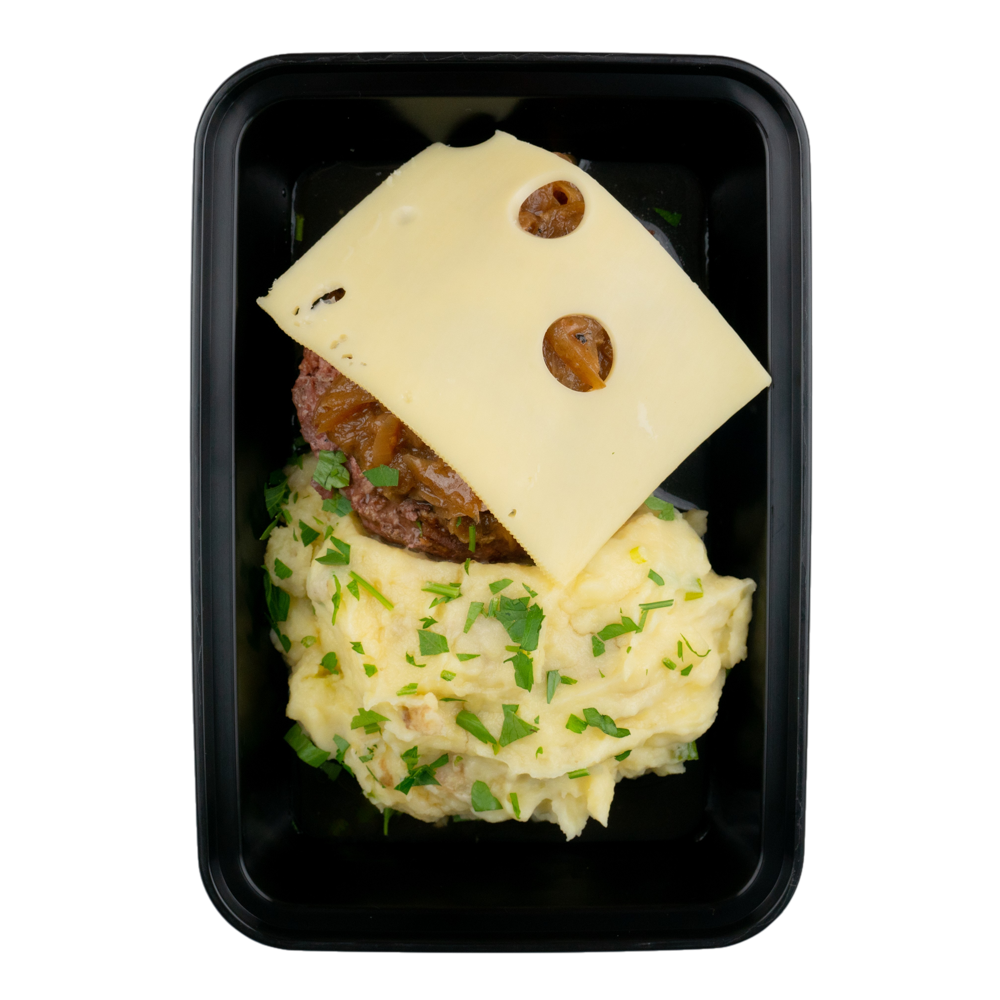 French Onion Burger Container Shot