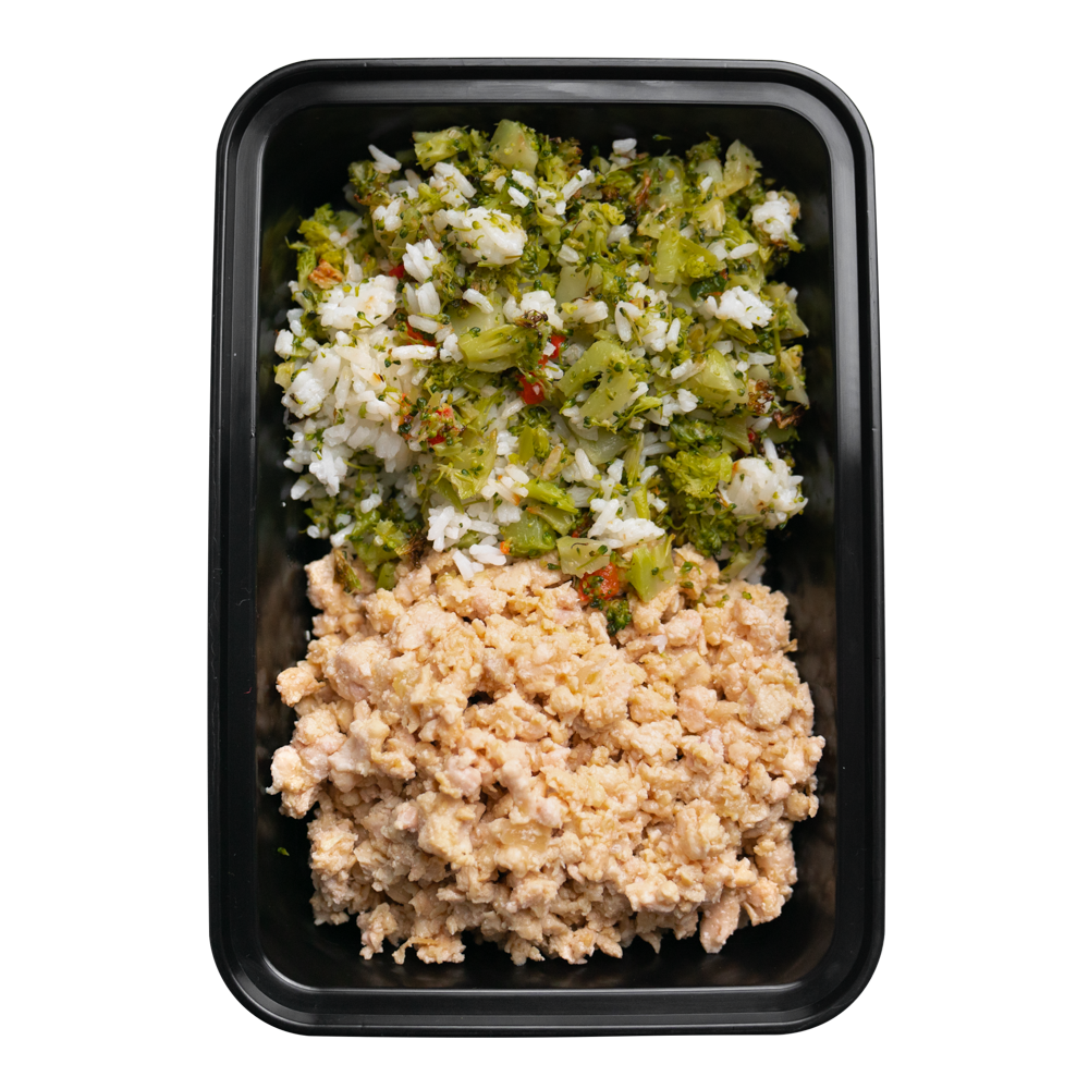 Lean Ground Chicken with Rice & Broccoli