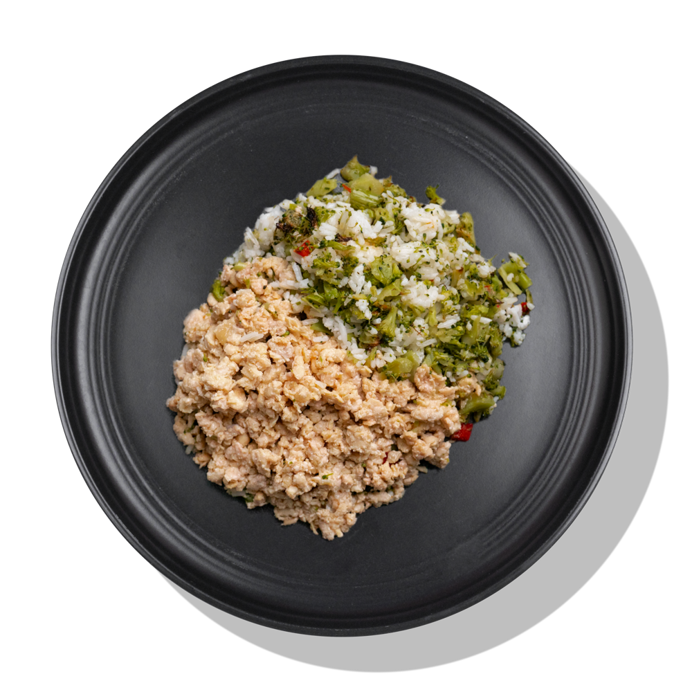 Lean Ground Chicken w/ Broccoli & Jasmine Rice